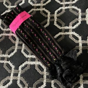 Betsey Johnson over the knee floral boot socks